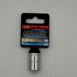 New GM 8212 Power Torque 13mm Socket 3/8 Drive   Metric Chrome Tool